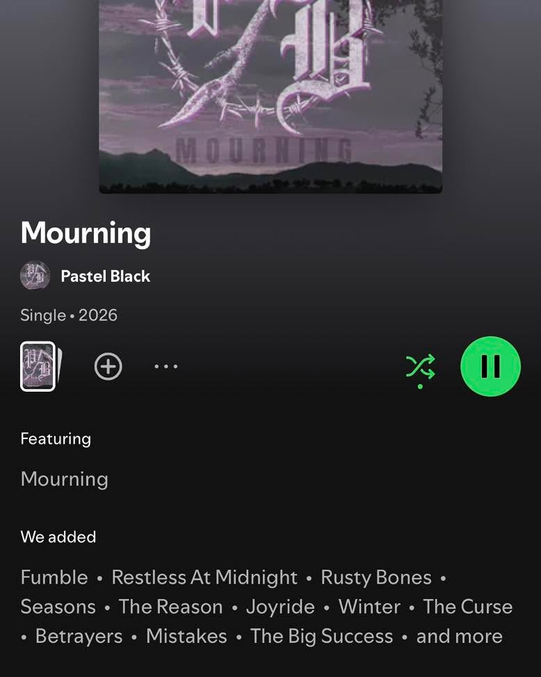 Our homies in pastelblack_co released their first single ‘Mourning.’ Go check out this 🔥 track!