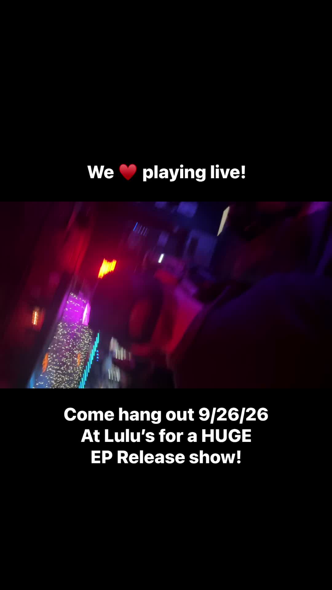 Playing live is the FUNNEST thing we do as musicians. You won’t want to miss us 9/26/26 at Lulu’s for our EP release show. DM us for cheap tickets!🎟️ ♥️🪇🤠