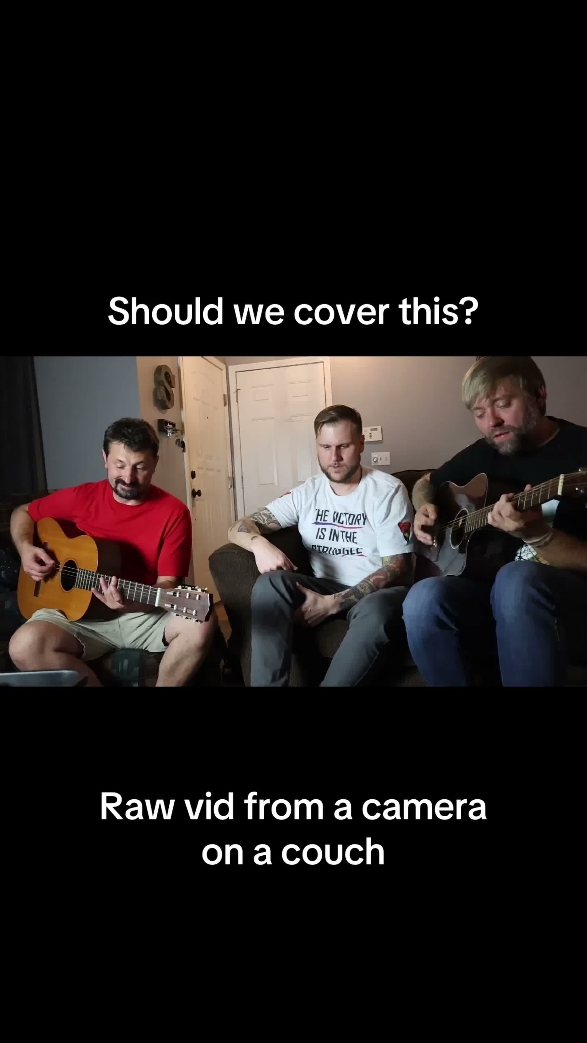 Taking Back Sunday cover on a Sunday… Should we do this for reals? #tbs #takingbacksunday #coversong